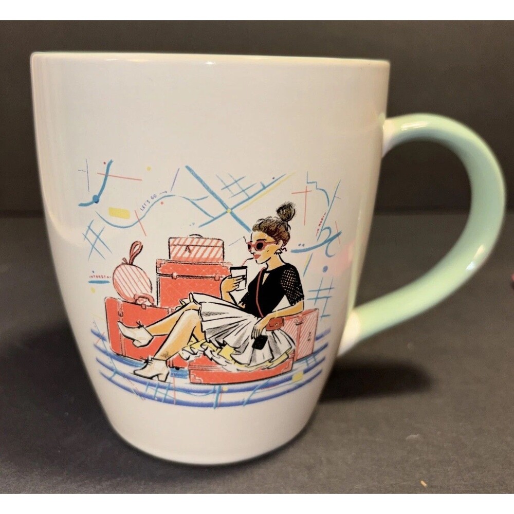Cynthia Rowley New York Mug Suitcase Travel Coffee Tea